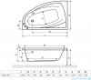 Wanna asymetryczna Excellent Aquaria Comfort 150x95 biała lewa WAEX.AQL15WH